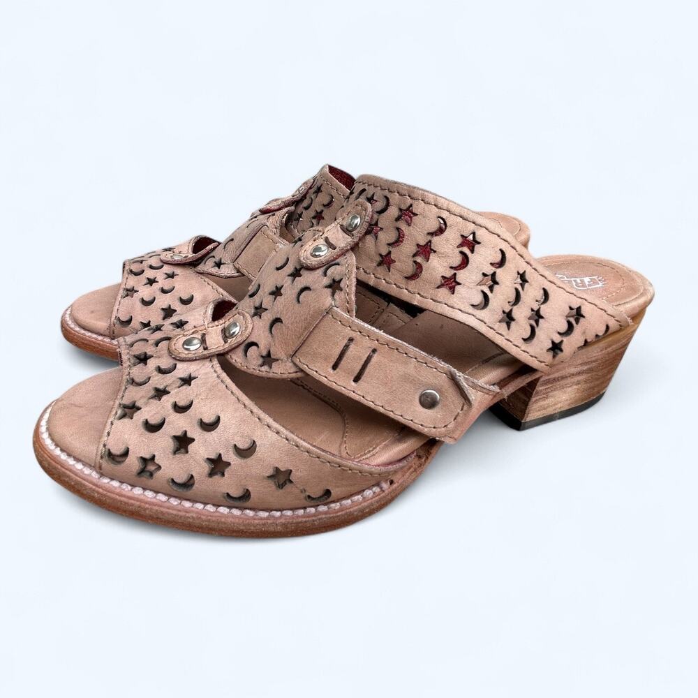 Freebird By Steven Block Heel Slide Leather Sanda… - image 4